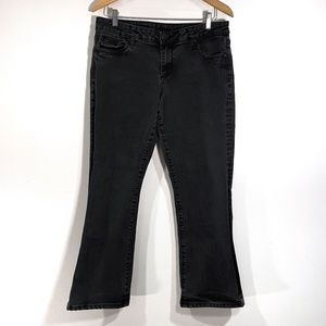 Kut From The Kloth Bootcut Jeans Womens 12S Black Denim Mid Rise Waist 12 SHORT